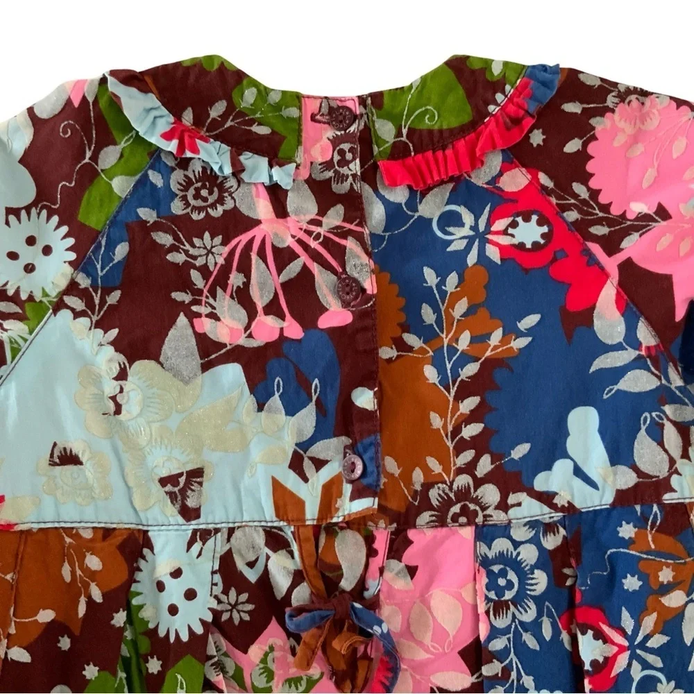 Oilily Girls Floral Tiered Dress Size 6